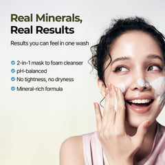 BRMUD Relief Mud Pack to Foam Cleanser mud texture uses Boryeong mineral-rich formula.