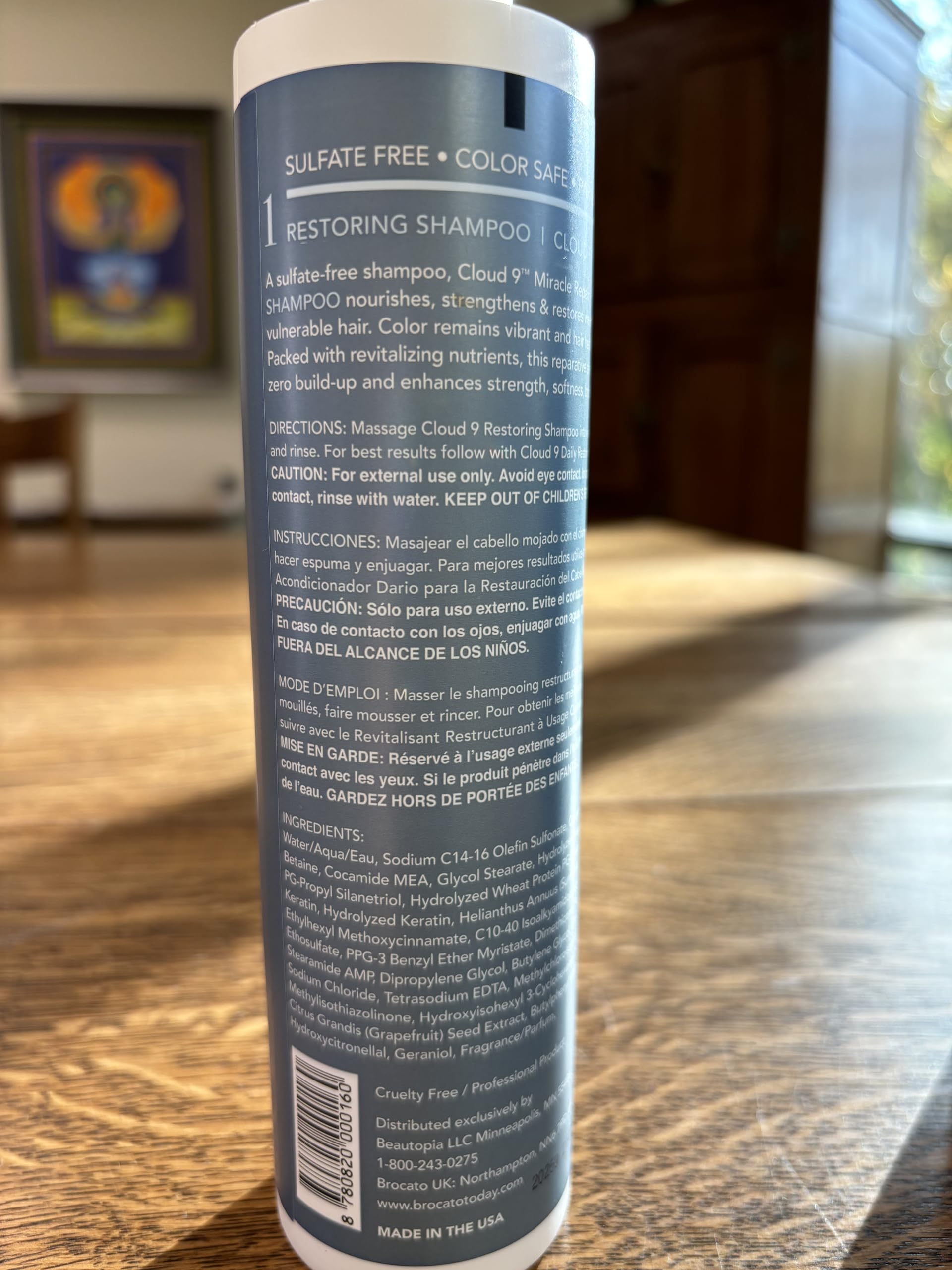 Brocato Cloud 9 Restoring Shampoo deep moisture for damaged hair recovery