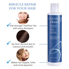 Brocato Cloud 9 Restoring Shampoo with wheat protein adds gloss and texture