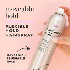 Brocato Moveable Hold finishing hairspray brushable finish offering flexible control.