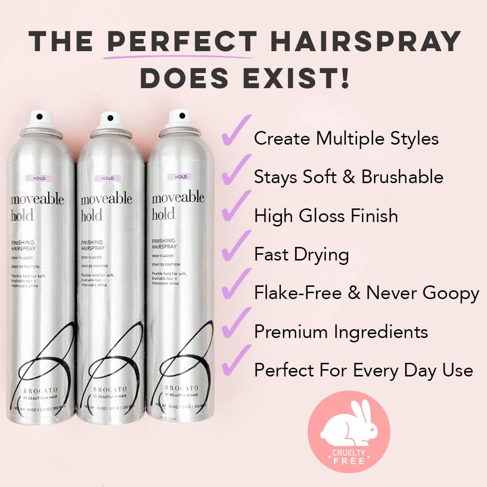 Brocato Moveable Hold scented mist enhances freshness while styling.