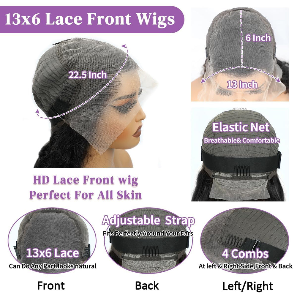 Brofoe 13x6 lace front wig natural color suited for events