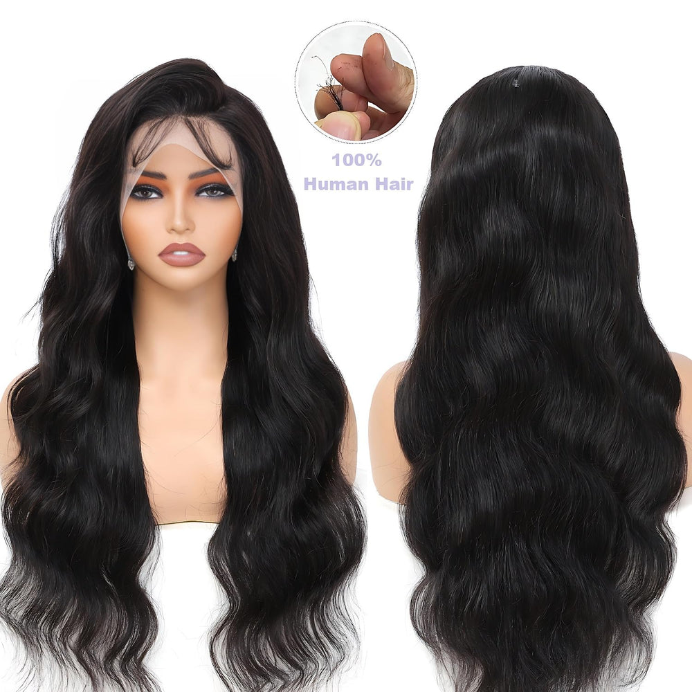 Brofoe ponytail-ready body-wave wig for versatile styling options.
