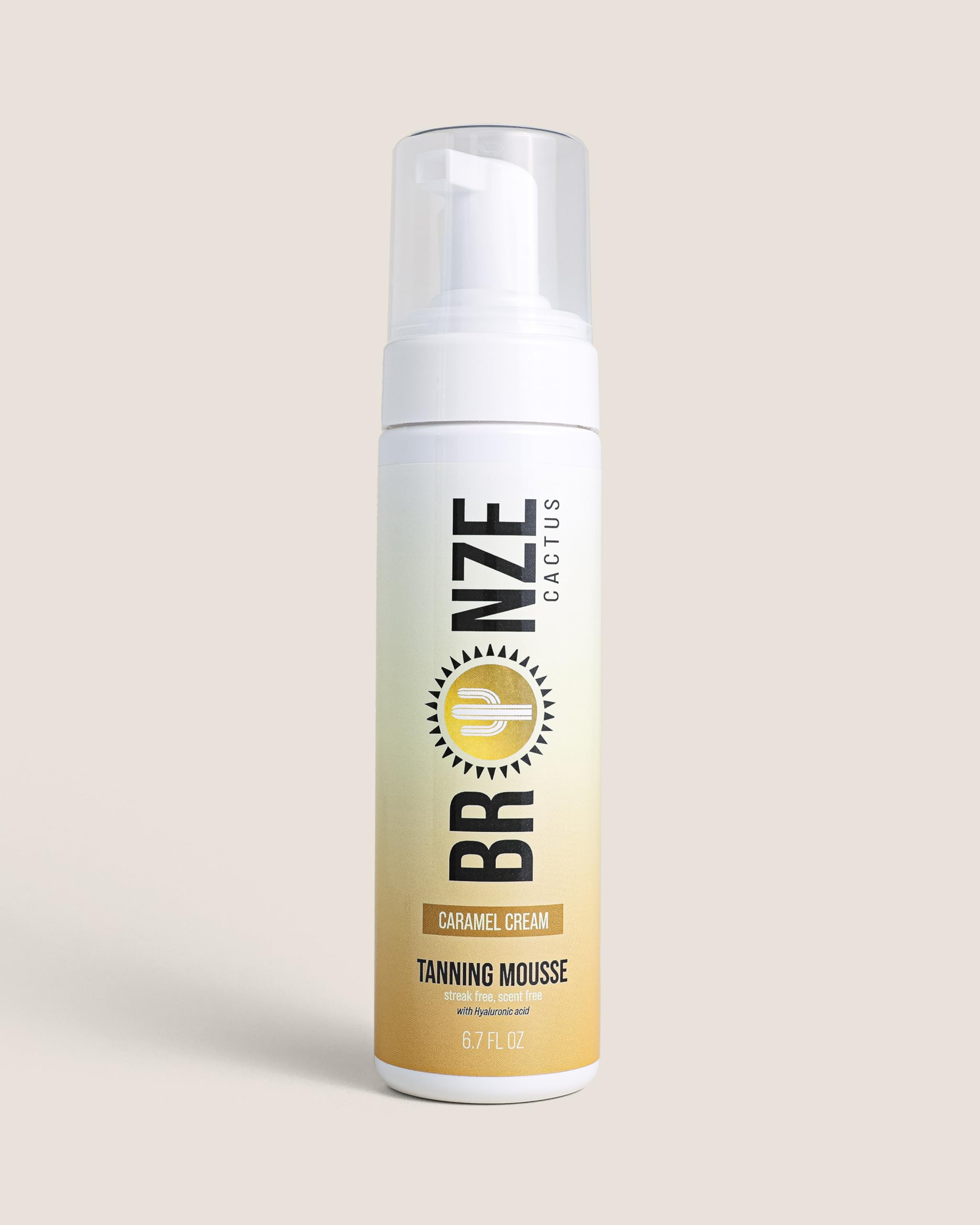 Bronze Cactus Caramel Cream Tanning Mousse tube dispense for easy application