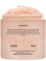 Brooklyn Botany Himalayan Salt & Stem Cell Scrub on skin for moisturization