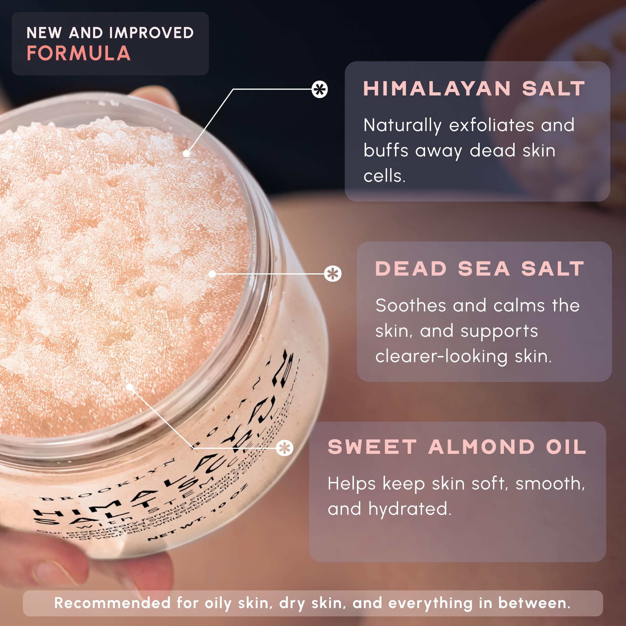 Brooklyn Botany Himalayan Salt & Stem Cell Scrub packaging display