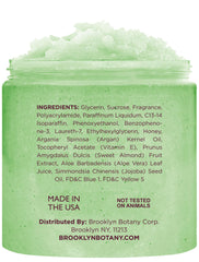 Brooklyn Botany sugar crystals close-up showing gentle scrubbing action.