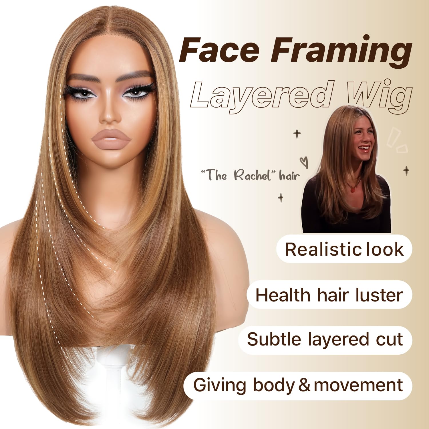 BrownBomb glueless wig pre-plucked lace detail for natural part.