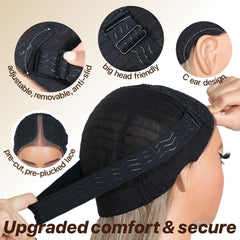 BrownBomb HD lace wig with 3D dome cap providing secure comfort.