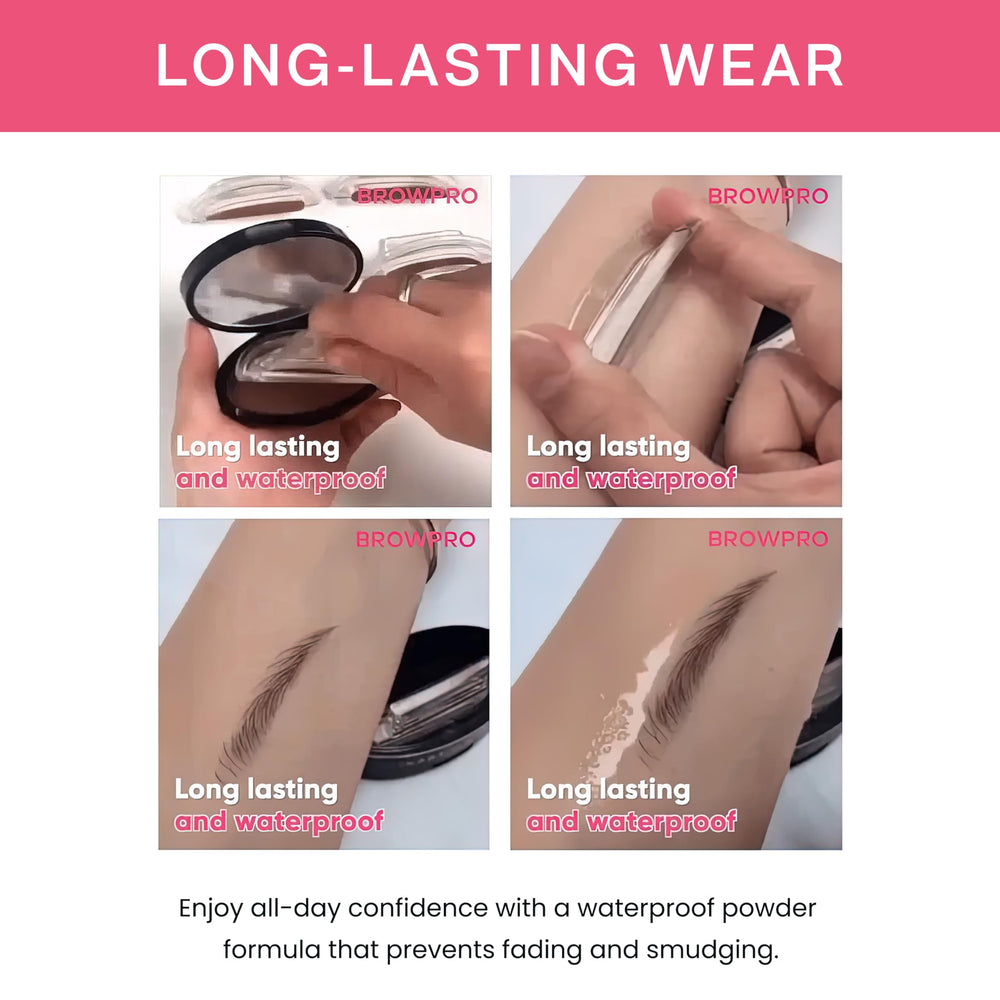 BrowPro Simone Stamp waterproof powder visual for all-day wear