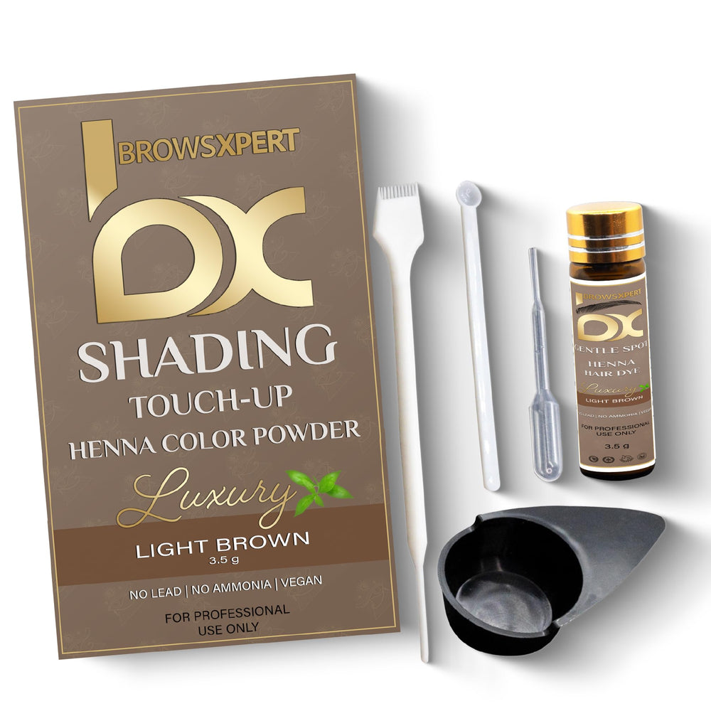 Brows Xpert professional shading kit with light brown powder for natural color