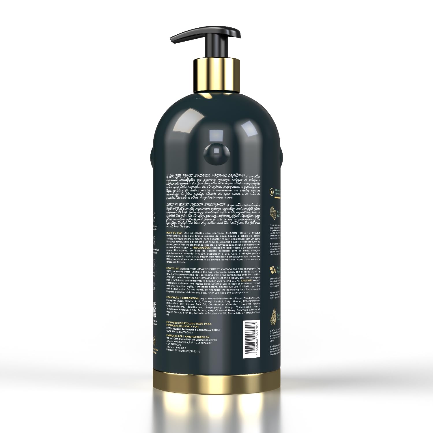 BRSCIENCE Amazon Forest Keratin Treatment after blowout showing smooth, frizz-free hair