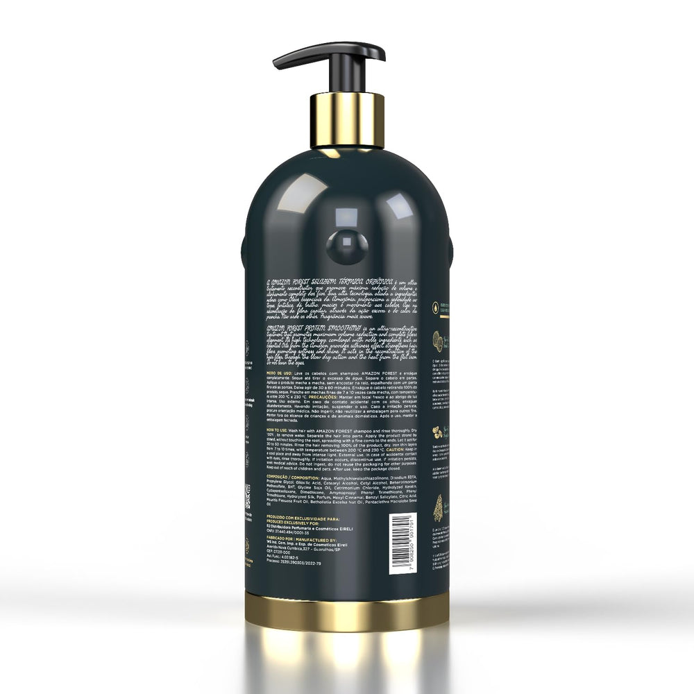 BRSCIENCE Amazon Forest Keratin Treatment after blowout showing smooth, frizz-free hair