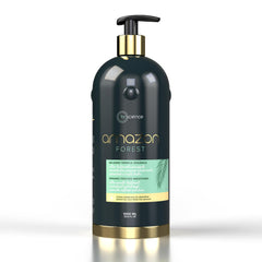 BRSCIENCE Amazon Forest Keratin Treatment bottle close-up highlighting frizz control and shine