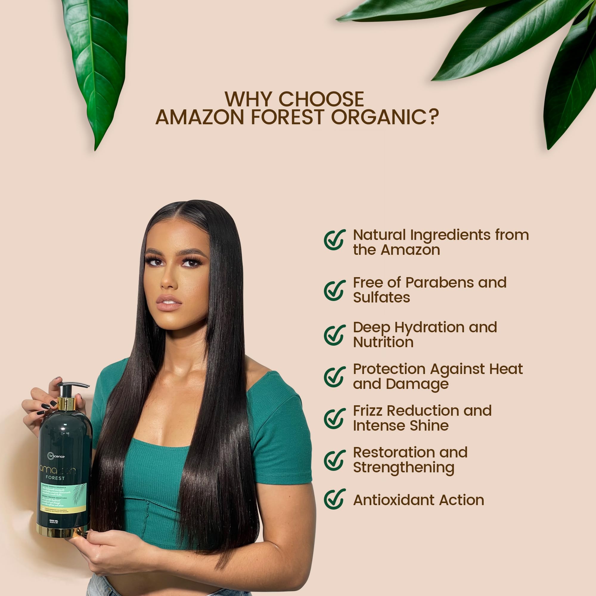 Brscience Amazon Forest Thermal Seal being applied for hydration and frizz control