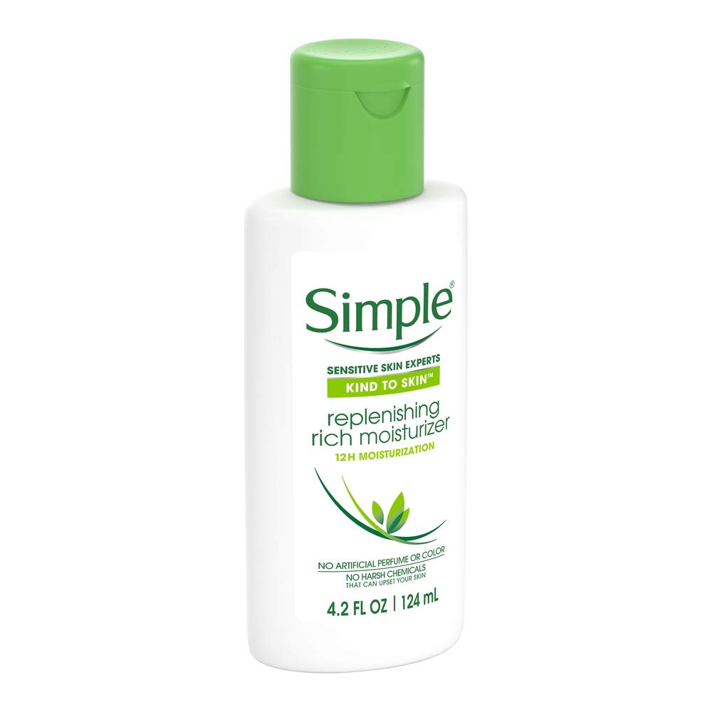 Bruder Simple Replenishing Rich Moisturizer 4.2 oz 2-pack bottle close-up for daily hydration.