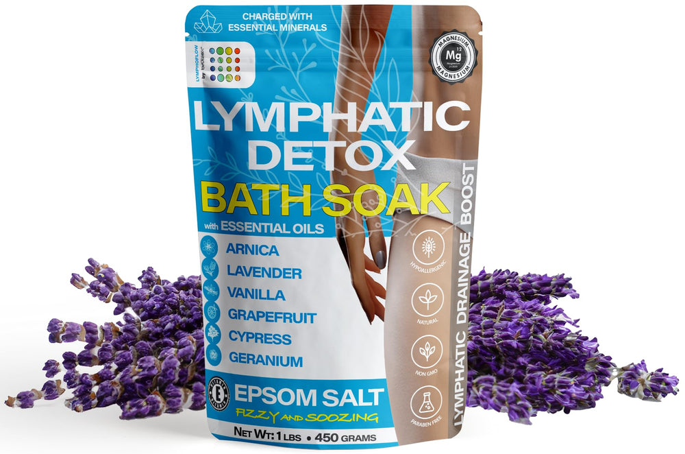 Bruizex Arnica Montana Bath Salts jar on bath ledge ready to use