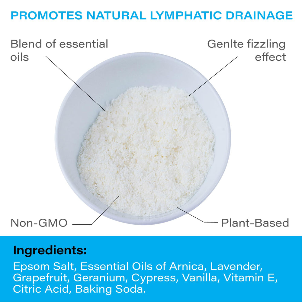 Bruizex Arnica Montana Bath Salts packaging label and essential oils close-up