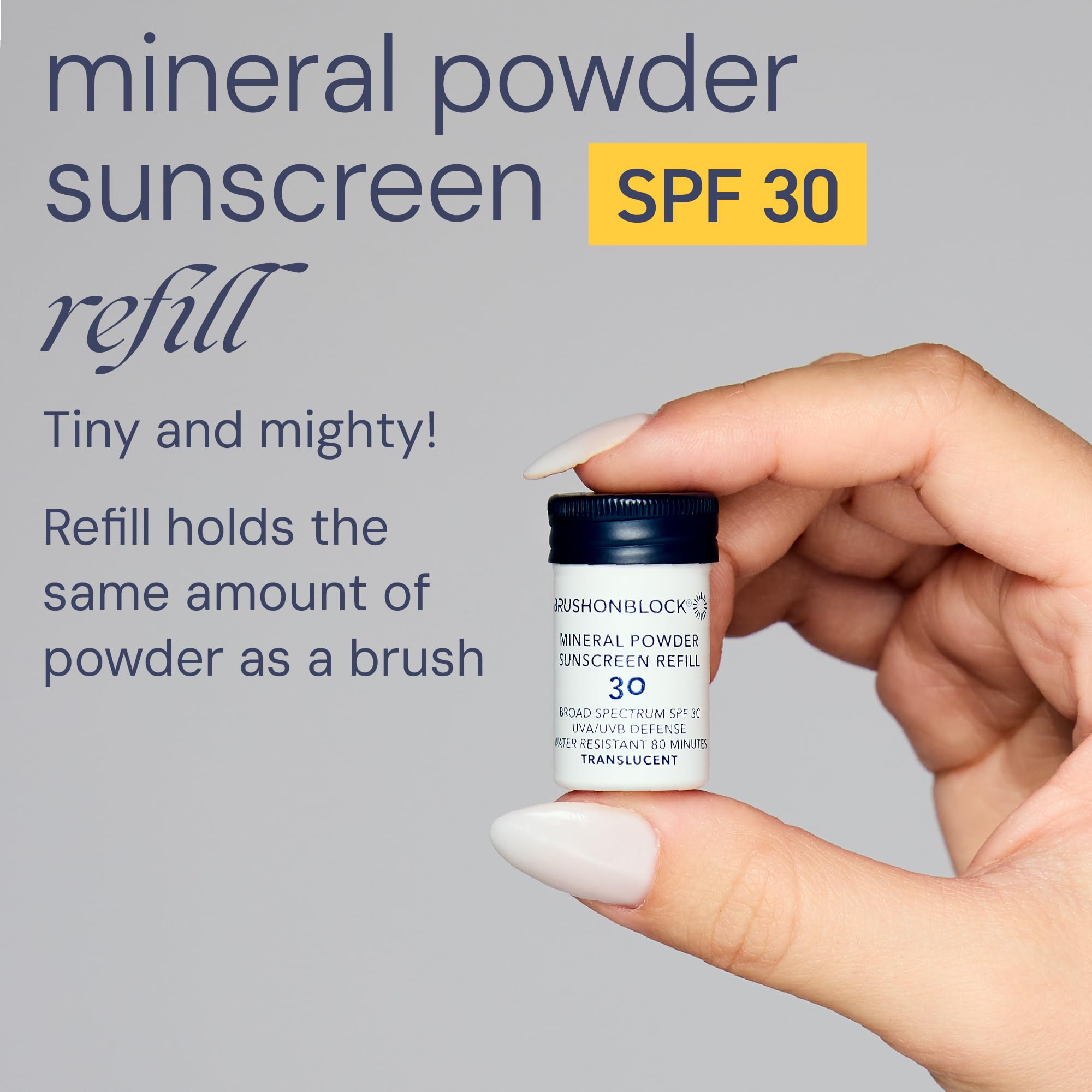 Brush On Block mineral sunscreen powder with SPF 30 for daily, lightweight protection