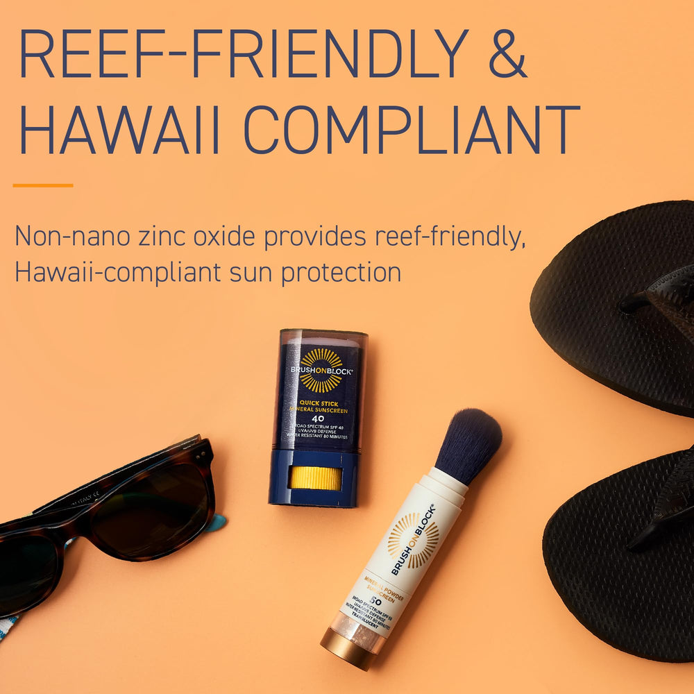 Brush On Block Quick Stick using reef-friendly non-nano zinc oxide