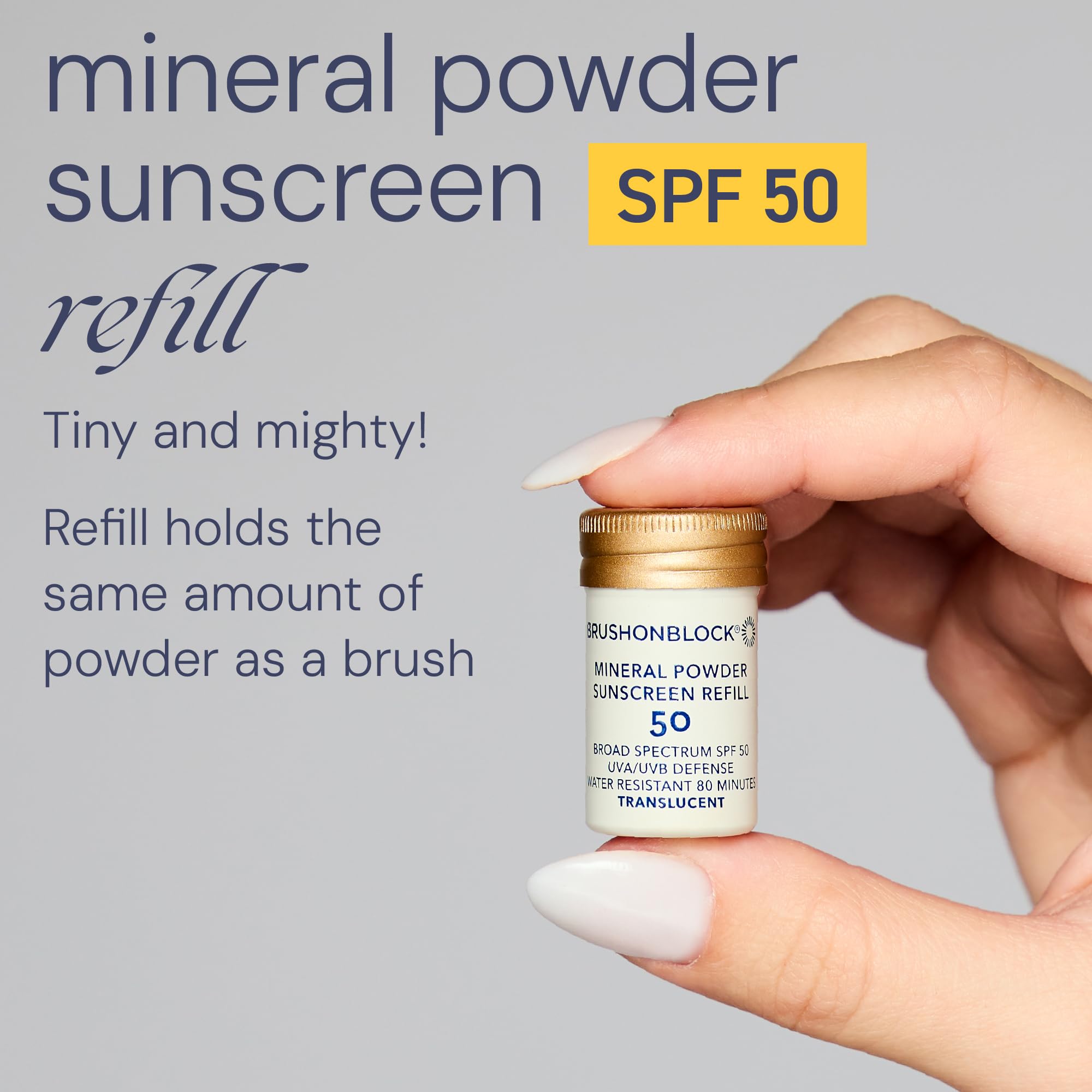 Brush On Block refill with self-dispensing brush enables easy, mess-free application.