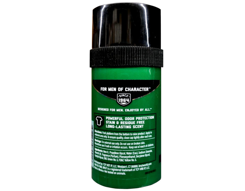 BRUT Classic Round Stick Deodorant suitable for all genders in everyday use.