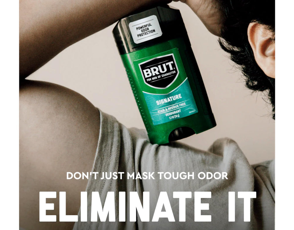 Brut 24-hour protection concept with original fragrance.