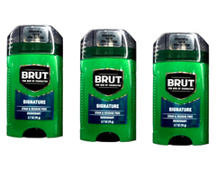 Brut Original Fragrance close-up on oval solid deodorant.