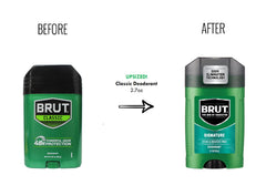 Brut Signature deodorant dial close-up for easy application.