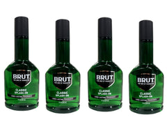 Brut Splash-On Lotion application scene shows easy daily moisturizing.
