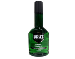 Brut Splash-On Lotion pack of four bottles for home or travel use.