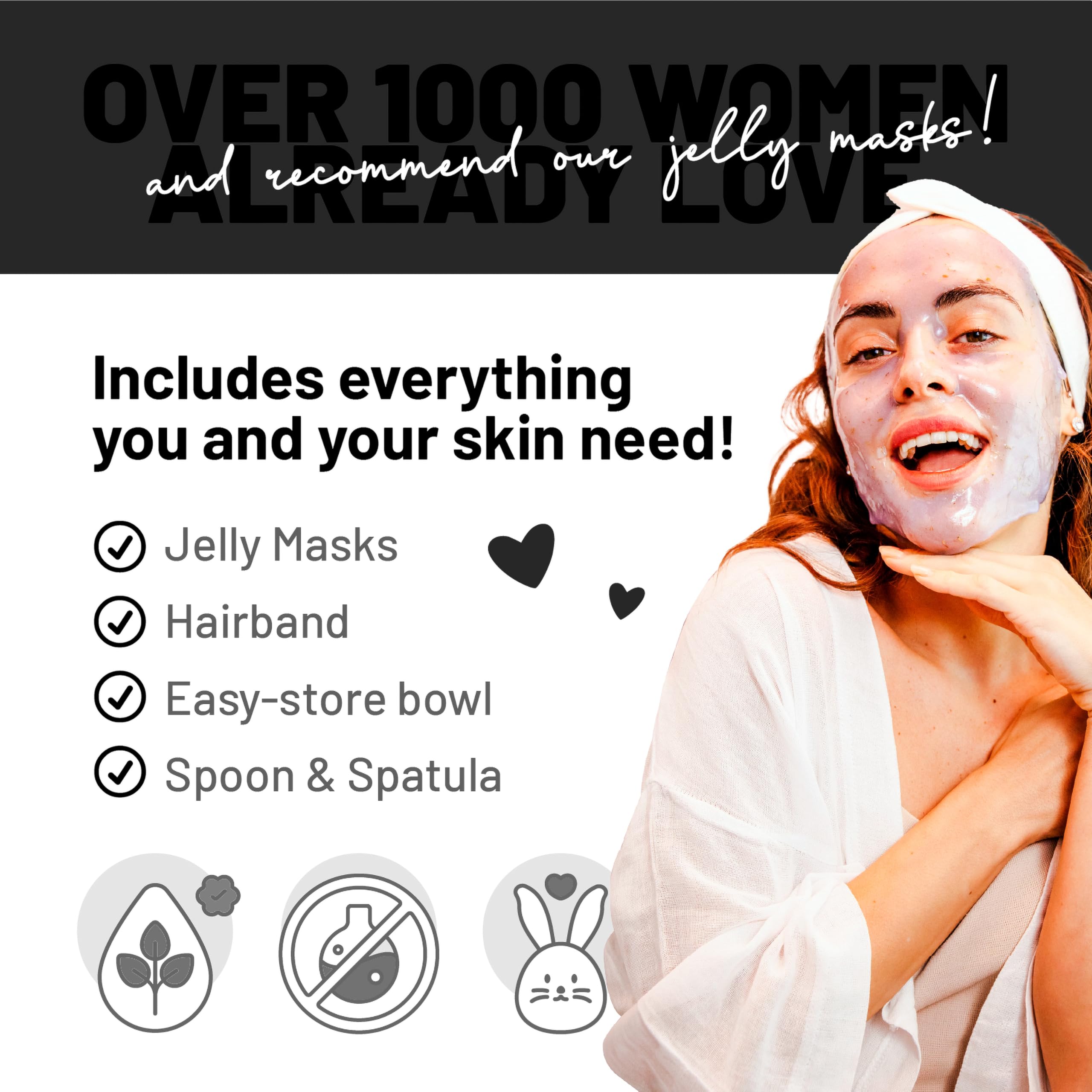 BRÜUN full-body usage demonstrates jelly mask applied to legs or underarms