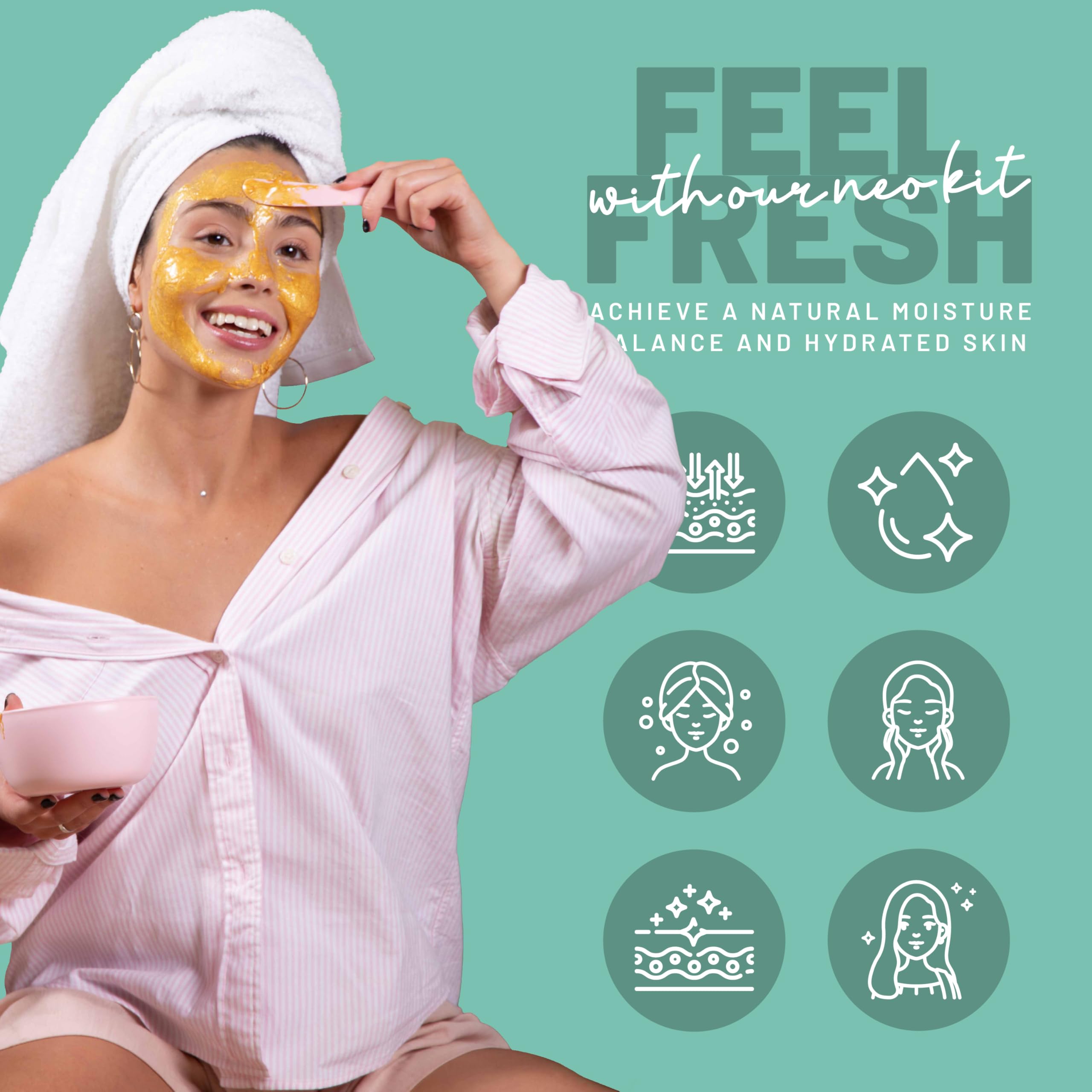 BRÜUN aloe vera jelly mask powder shown for hydrating care.
