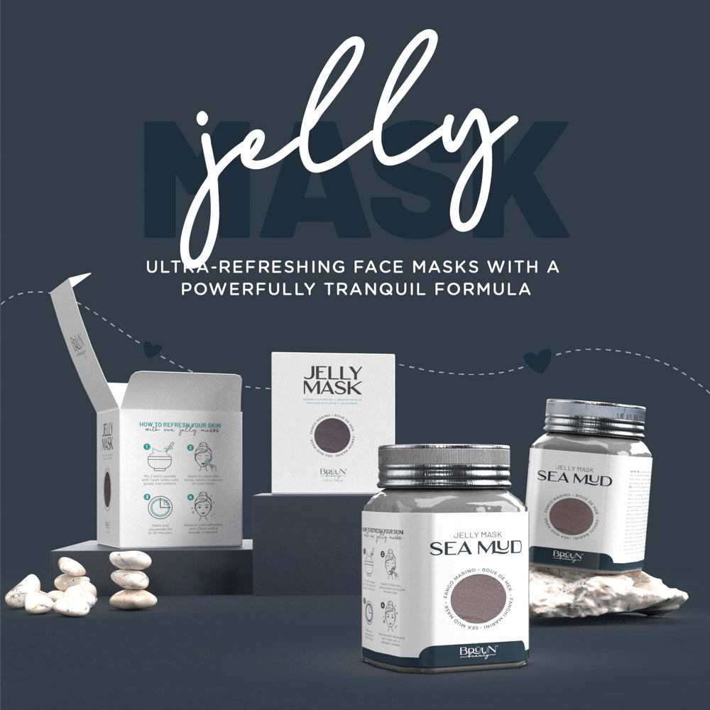 BRÜUN jelly mask jar water activation enables easy, smooth jelly mask.