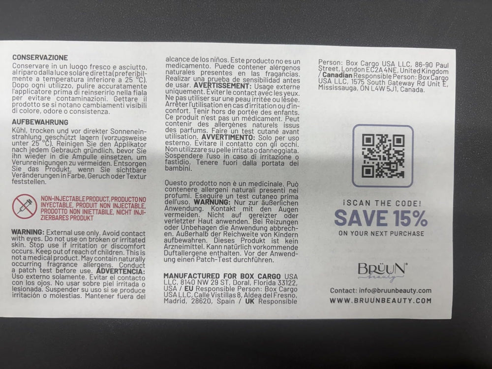 BRÜUN SC Control compact packaging suitable for travel skincare