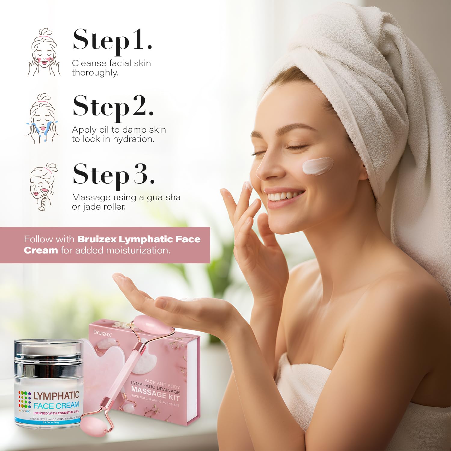 Bruizex ingredients highlight tea tree and arnica for a refreshing texture.