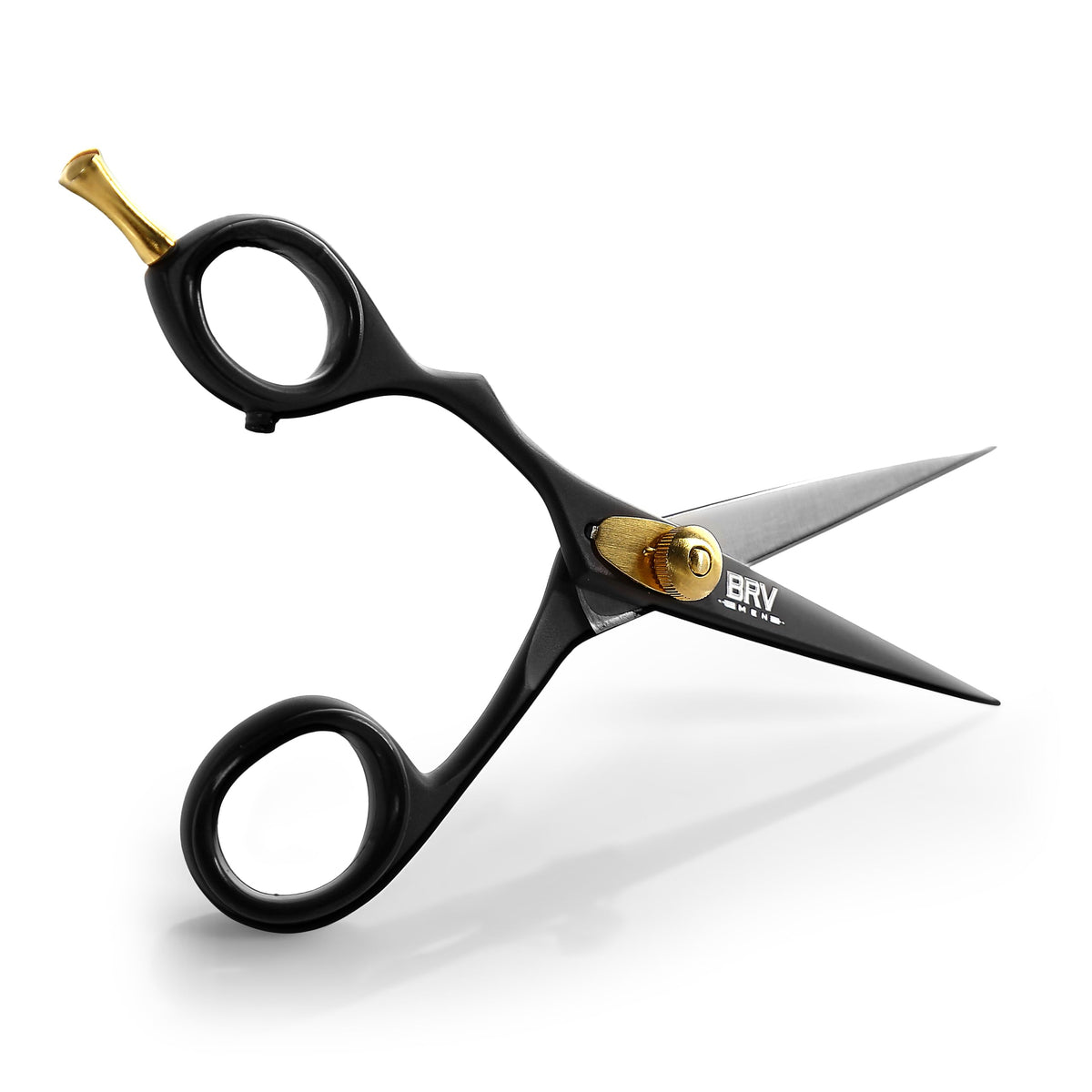 BRV MEN left-handed mustache scissors deliver precise control for clean trims.