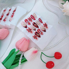 BSBTBZ glossy-wine-red French tip delivers bold color with quick salon-like results.