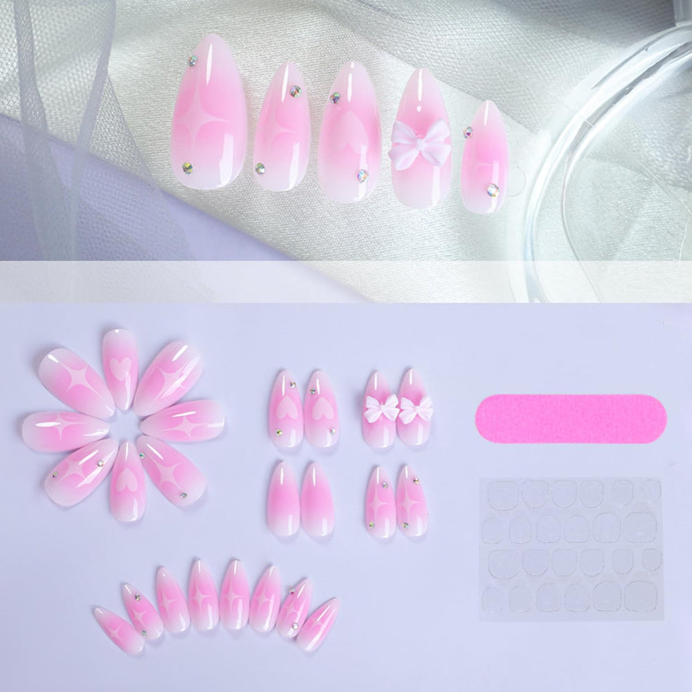 BSBTBZ 24-piece nail set provides versatile options for nail art