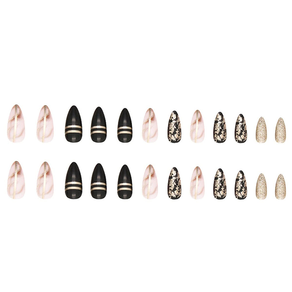 BSBTBZ 24-piece full-cover nail tips set with multiple sizes for versatile fit