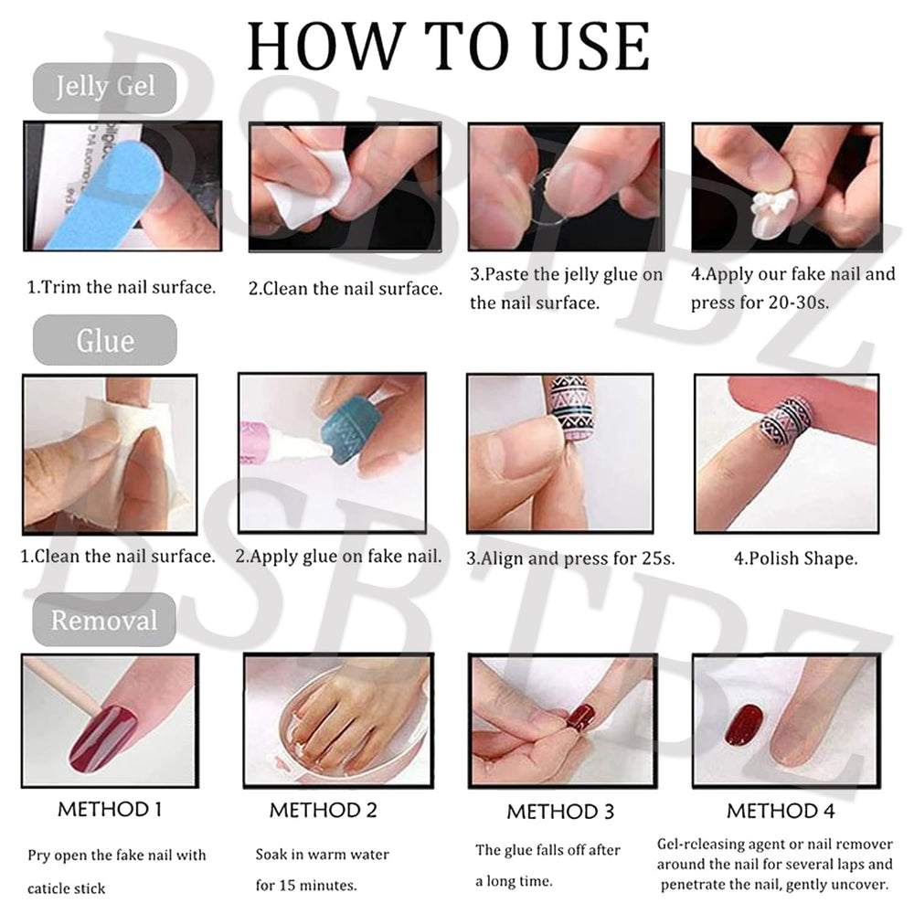 BSBTBZ medium almond nails designed for comfortable wear and natural look