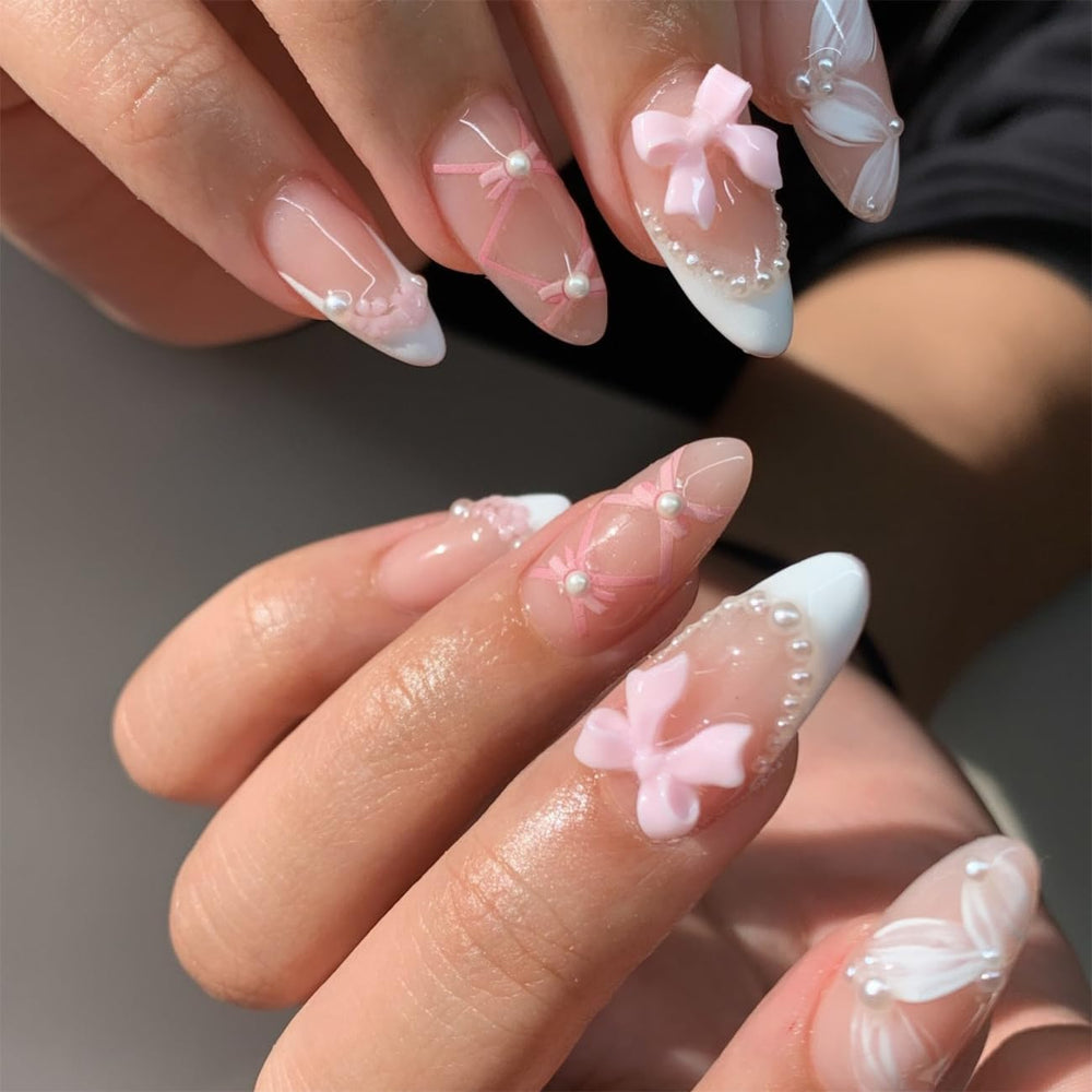 BSBTBZ 3D charms and pearls add texture and sparkle to nails.