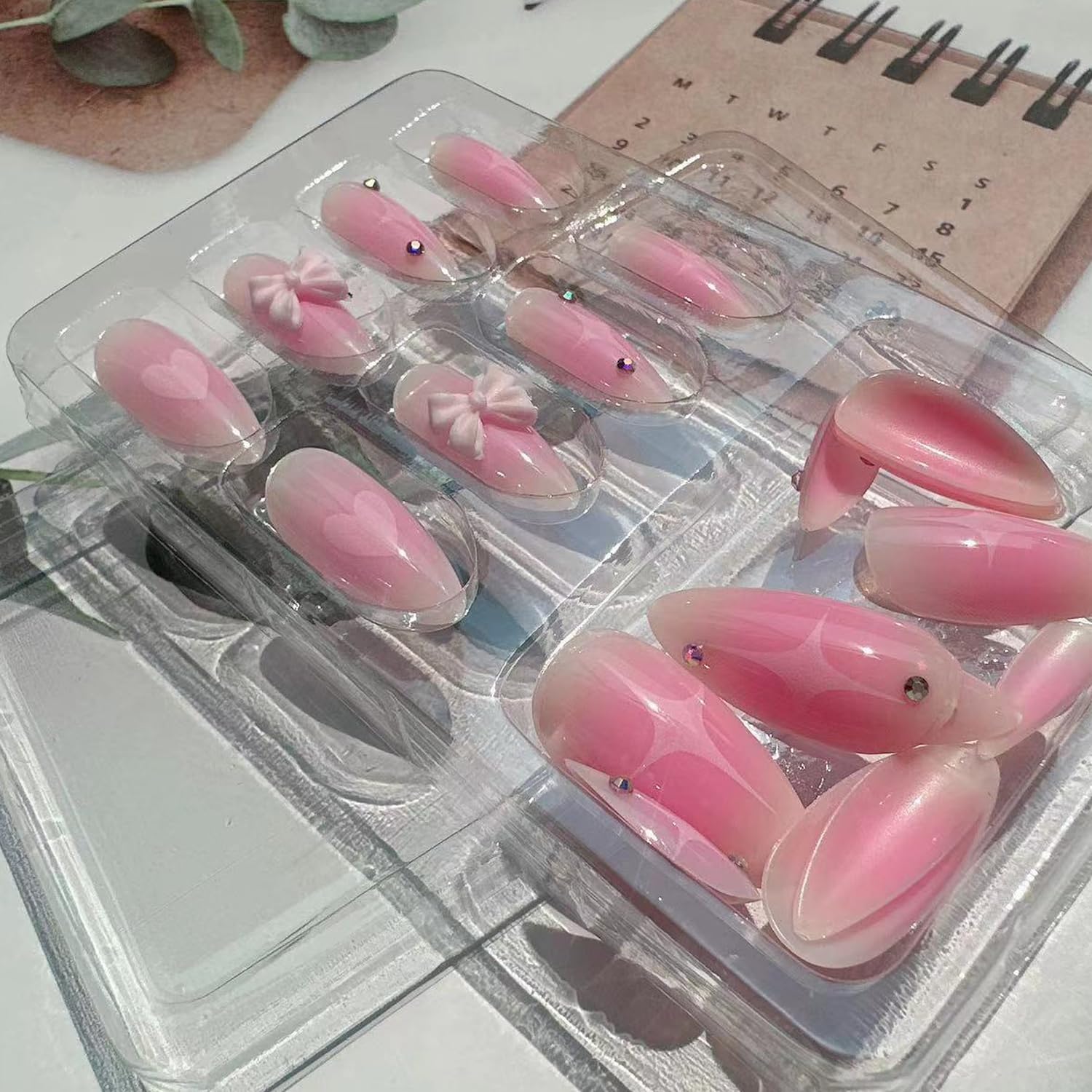 BSBTBZ glossy finish press-on nails for quick, salon-like styling at home