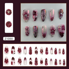 BSBTBZ medium length almond nails with glossy finish for easy DIY manicures