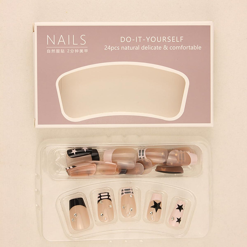 BSBTBZ Party glam nails with rhinestones for special occasions.