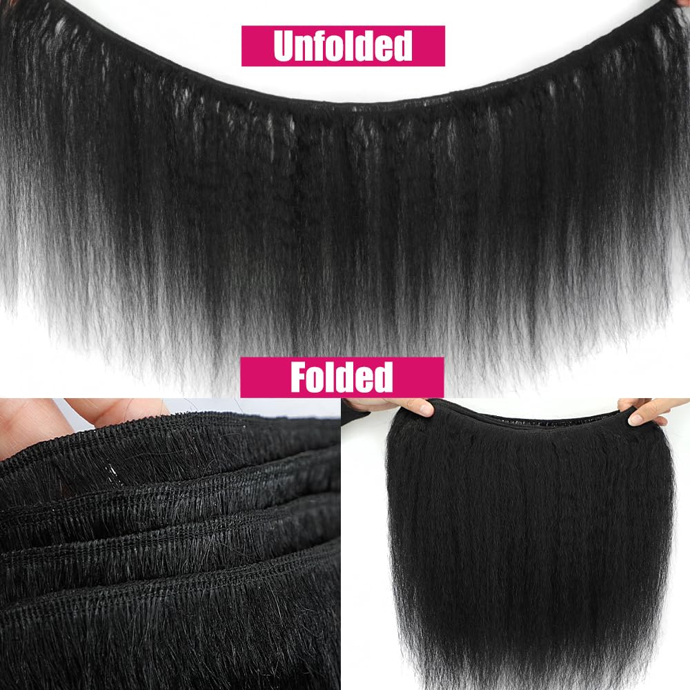 BSBU model-wearing-kinky-straight bundles demonstrates versatile styling possibilities.