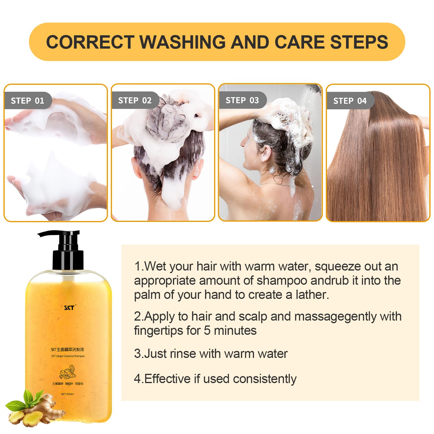 BSMAX Ginger Plant Extract Shampoo gentle enough for daily use