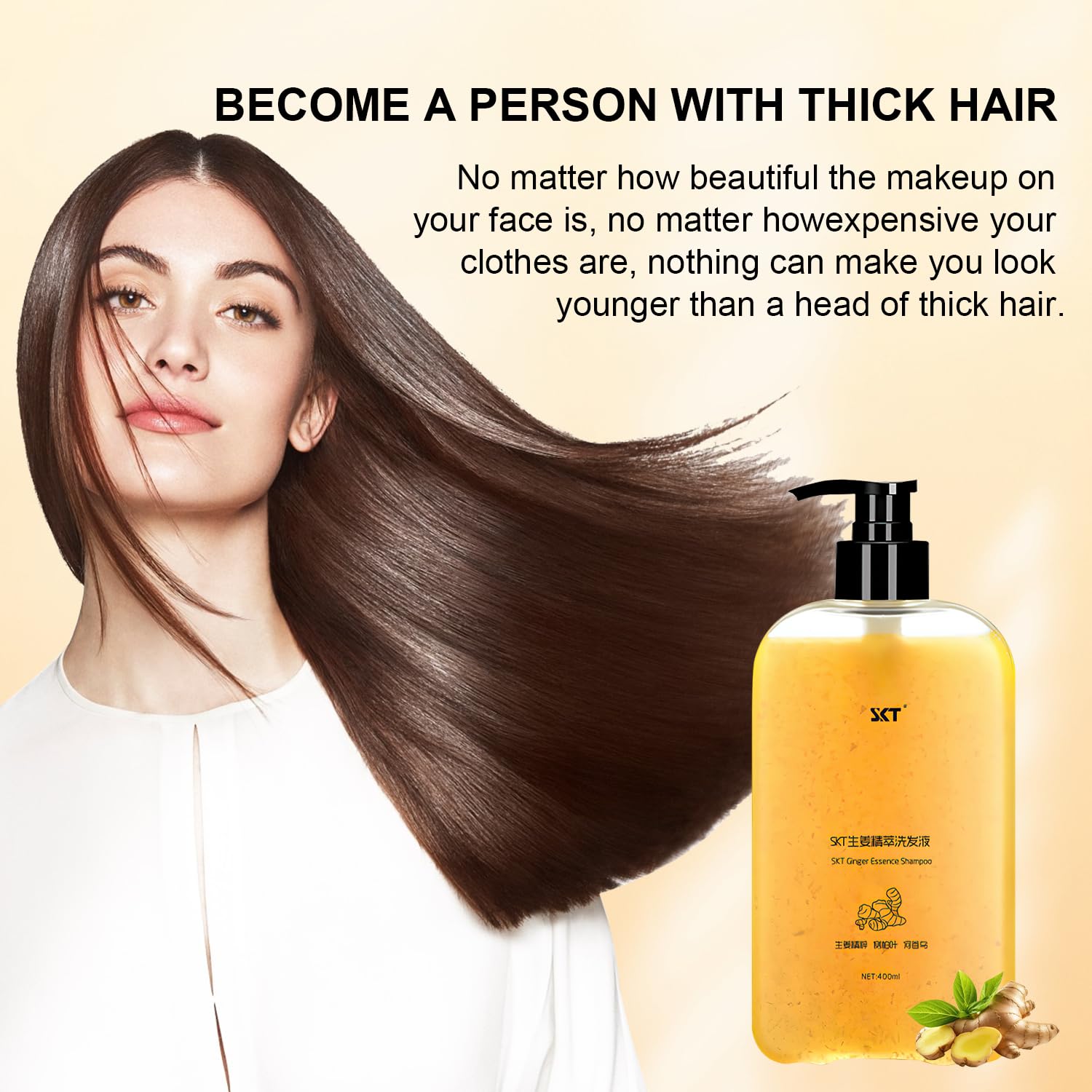 BSMAX Ginger Plant Extract Shampoo smooths hair texture and adds natural shine