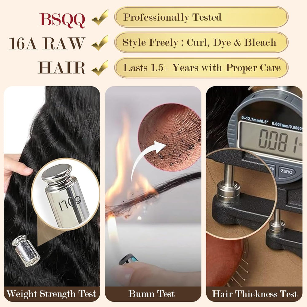 BSQQ 16A body wave bundles 22-inch laid for full-head look