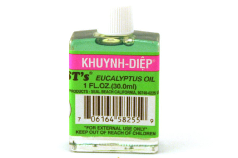 BSTs Eucalyptus Oil Khuynh-Diep bottle for topical relief and refreshing aromatherapy.